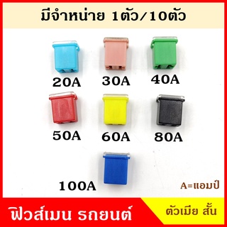 VERA ฟิวส์เมน Main Fuse เมีย สั้น 20A 30A 40A 50A 60A 80A 100A แอมป์ ตัวสั้น ฟิวส์เสียบ ฟิวส์รถยนต์