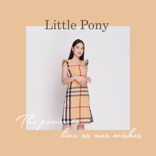 Little Pony B เดรสแขนกุด แต่งระบาย