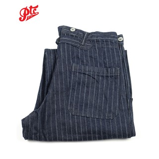 กางเกง BURGUS PLUS FRENCH WORK PANTS STRIPE DENIM 550-00SD