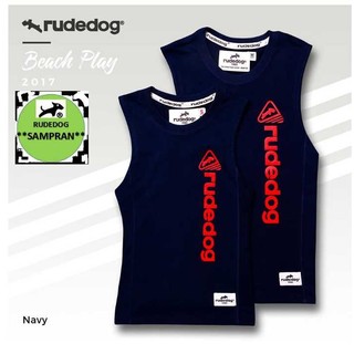 rude dog เสื้อแขนกุด  หญิง รุ่น B17สีกรม