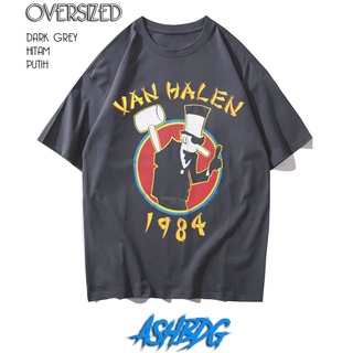 เสื้อยืดผ้าฝ้าย Van Halen 1984 เสื้อยืดโอเวอร์ไซซ์ สไตล์วินเทจ