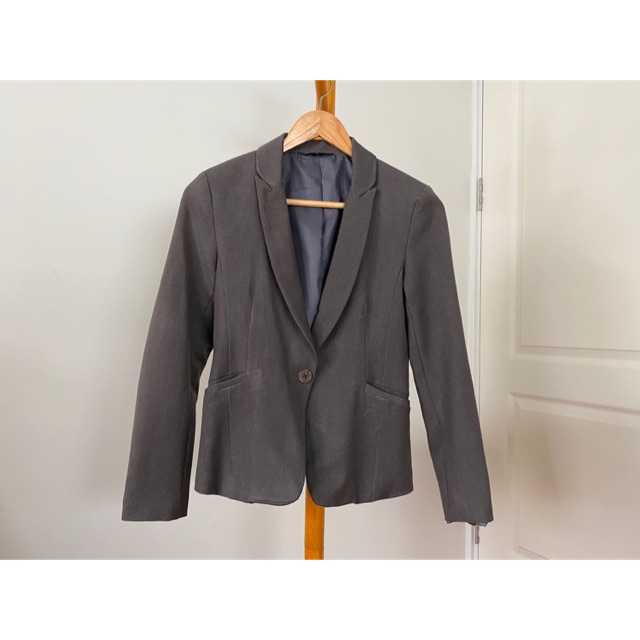 AIIZ สูททำงานผู้หญิงสีเทา