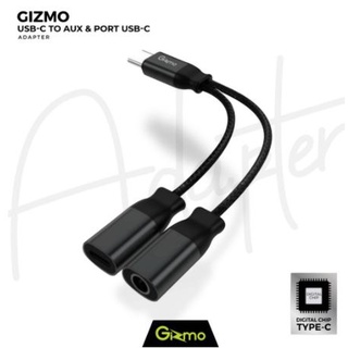 Gizmo Newๆๆๆ GA014 สายแปลงเชื่อมต่อ USB Type-c to Aux Audio 3.5 และ Type-c สำหรับหูฟัง และสำหรับชาร์จ