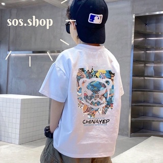 SOSส่งจากไทย เสื้อยืดเด็กสกรีนหมีเท่ๆ  cotton100%   สไตล์เกาหลี เนื้อผ้าดีมาก แม่ๆชอบ QE9