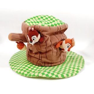 🇯🇵 Tokyo Disneyland Chip and Dale Tree Hat Fan Cap หมวกต้นไม้ ชิปกับเดล ของแท้ญี่ปุ่น Disney