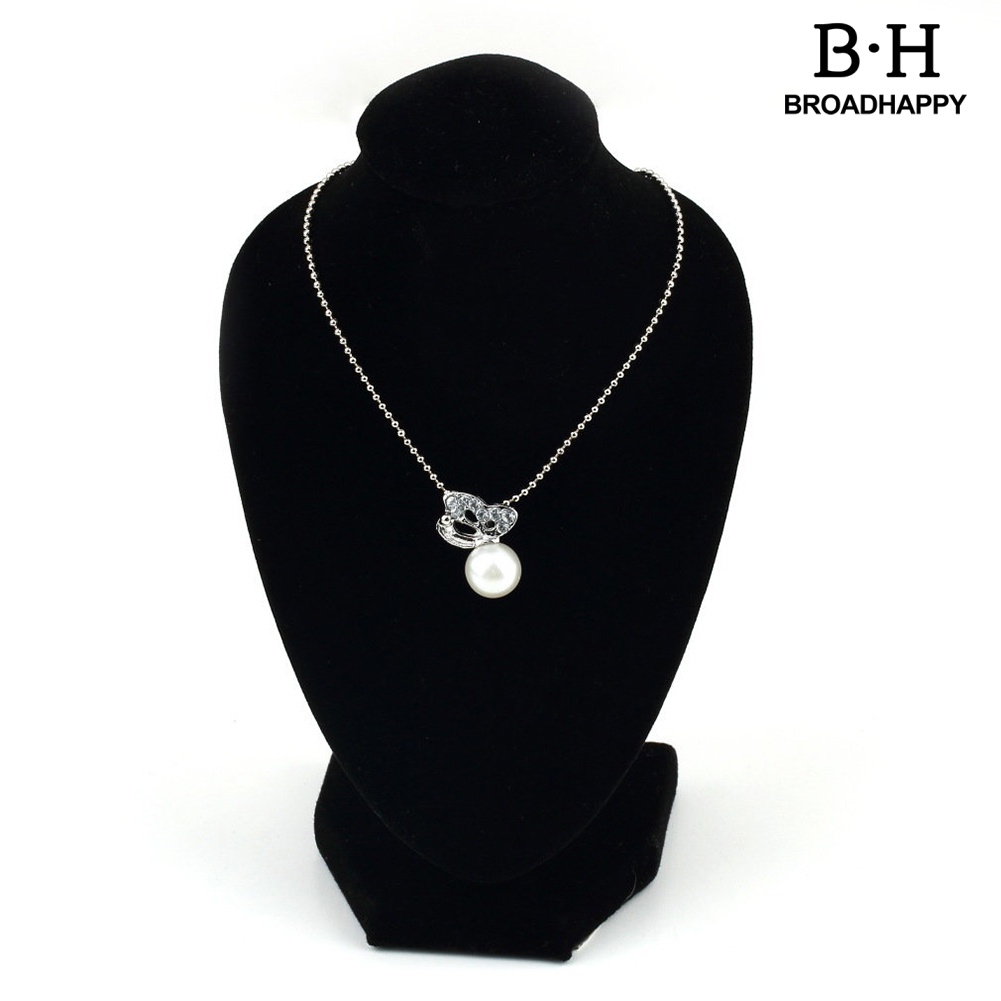 Byp หุ่นกํามะหยี่ สีดํา สร้อยคอ จี้ เครื่องประดับ ขาตั้งโชว์ ชั้นวางของ