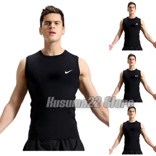 Kaos Singlet Pria Gym Fitnes Baju Manset Olahraga Pria Tanpa Lengan