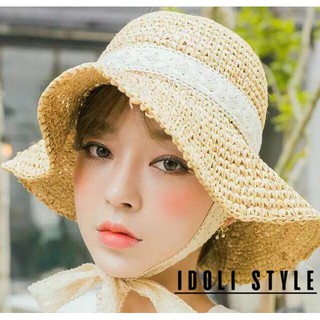 Idoli style หมวกสานสไตล์เกาหลี