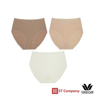 กางเกงใน Wacoal Missy Pack Half Panty โอวัลติน-เบจ-ครีม 3 ชิ้น รุ่น WU3565 ผ้า Cotton (ฝ้าย) ครึ่งตัว วาโก้ ผู้หญิง