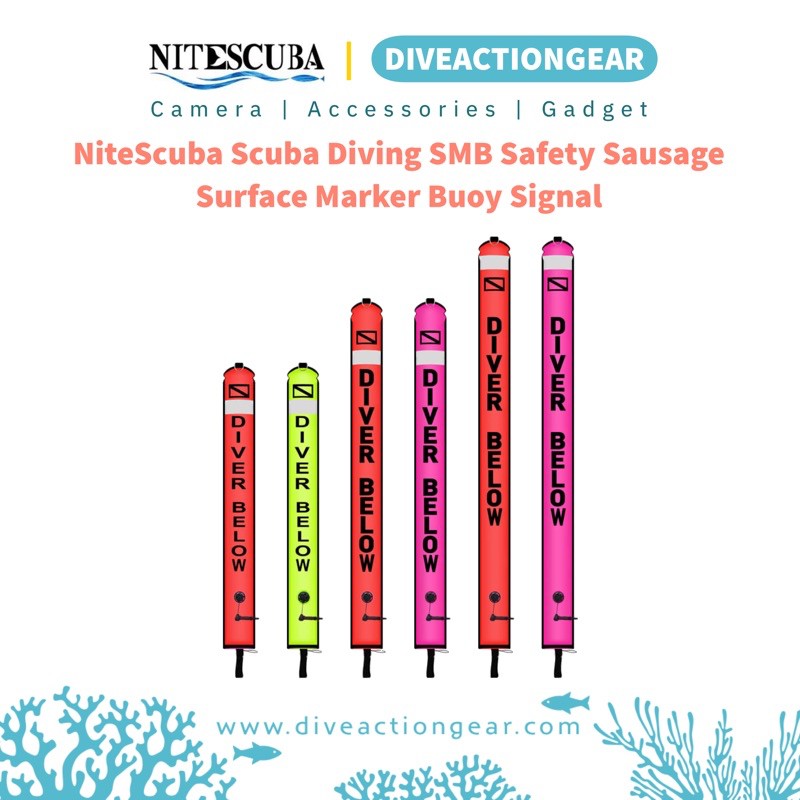 [ส่งฟรี]NiteScuba Scuba Diving SMB Safety Sausage Surface Marker Buoy Signal