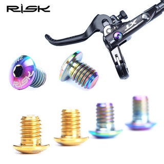 Risk สลักเกลียวฝากระบอกน้ํามัน ไทเทเนียม สําหรับดิสก์เบรกจักรยาน Shimano