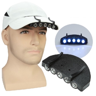 Super Bright 5 Led Cap Light สำหรับการตกปลาแบบตั้งแคมป์กลางแจ้ง