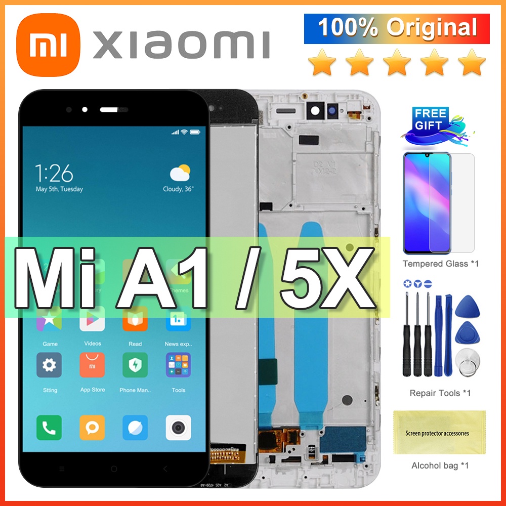 5.5" A1 LCD For Xiaomi Mi A1 Touch Screen Display For Xiaomi Mi A1 with Frame Replacement For Xiaomi Mi A1 Display