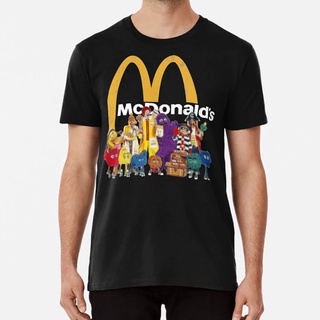 เสื้อยืดผ้าฝ้าย พิมพ์ลาย Mcdonalds Pals Mcdonalds Mc Donalds Ronald Mcdonald Hamburglar Grimace Fry Burger Hamburger สํ