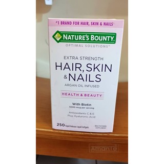 Natures Bounty Hair Skin and Nails 250เม็ด บำรุงผม เล็บ ผิว