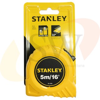 STANLEY (ของแท้ 100%) ตลับเมตร สแตนเล่ย์ Globe สีเหลือง #30-496N