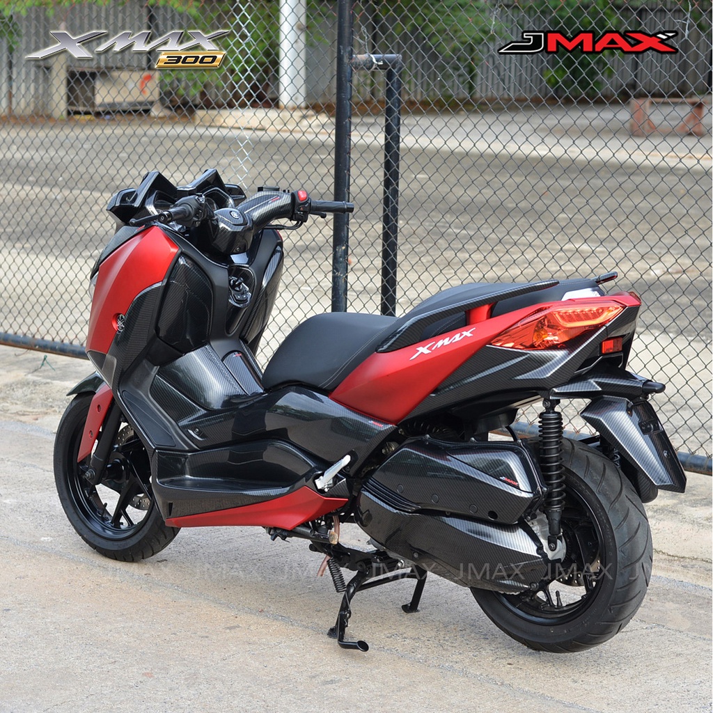 ชุด 4 ชิ้น ฝาปิดช่องเก็บของ L+R แฟริ่งคอนโซล L+R XMAX 300 2017-22 JMAX ตรงรุ่น ลายฟิล์มคาร์บอน 6D - รูปที่ 4