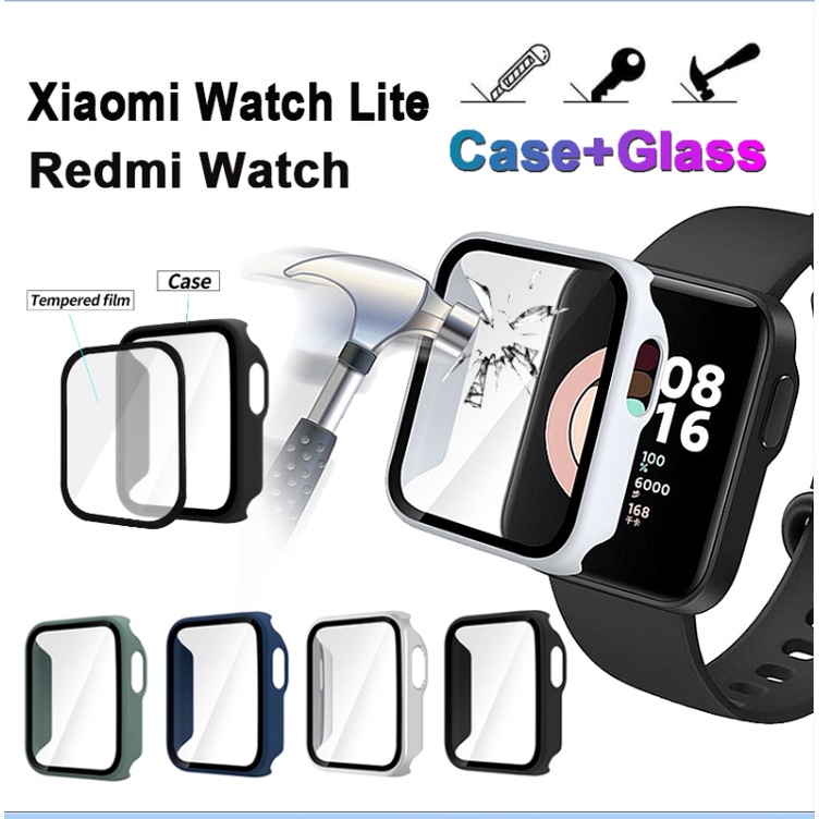 เคส xiaomi mi watch lite case พร้อมกระจกกันรอยคลุมรอบหน้าจอ สำหรับ Xiaomi Mi Watch Lite สมาร์ทวอทช์