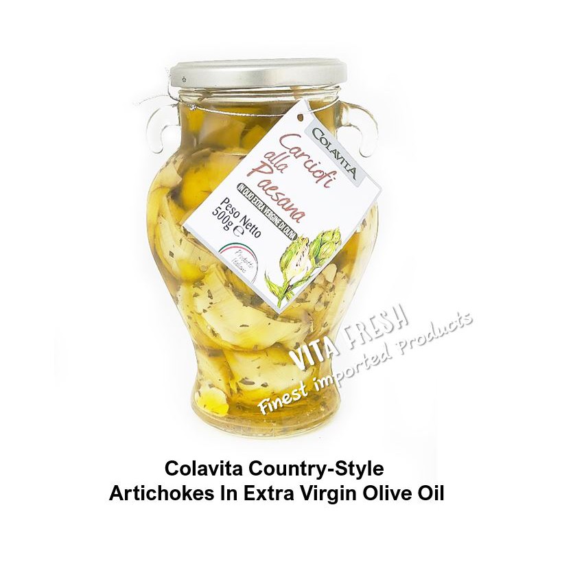 Artichokes In Extra Virgin Olive Oil Colavita Italy อาร์ติโชค ในน้ำมันมะกอกเอ๊กซ์ตร้าเวอร์จิ้น