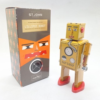 Kentoyshop (พร้อมส่ง) ของเล่นหุ่นยนต์สังกะสีไขลาน Lilliput Robot (St.John )
