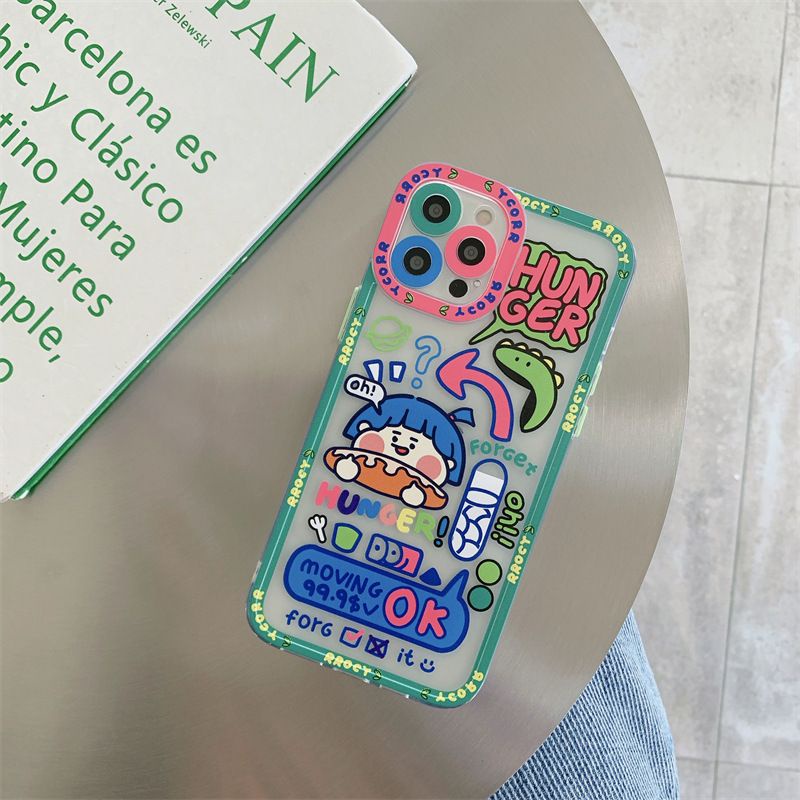 HIJAU น่ารักสีเขียว FH23 Softcase สําหรับ Oppo A11K A12 A15 A15s A16 A3s A5s A5 A52 A54 A7 A72 A9 A9
