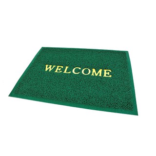 พรมเช็ดเท้าดักฝุ่น HOME LIVING STYLET WELCOME 50X70 ซม. สีเขียว DOOR MAT HOME LIVING STYLE WELCOME50X70CM GREEN