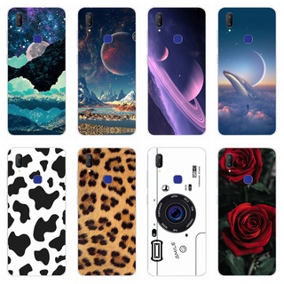 Vivo V11i V11 Pro V9 Y85 1806 1804 1723 เคสซิลิโคน TPU เจลลี่ หรูหรา อวกาศ ดาวเคราะห์ ท้องฟ้า วัว พิมพ์ลาย เคสโทรศัพท์