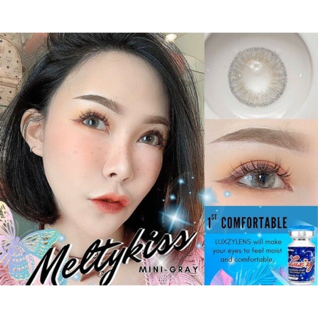 คอนแทคเลนส์🌈Mini Melty Kiss🌈 Gray (Luxzylens) ขนาดมินิ💖 - รูปที่ 2
