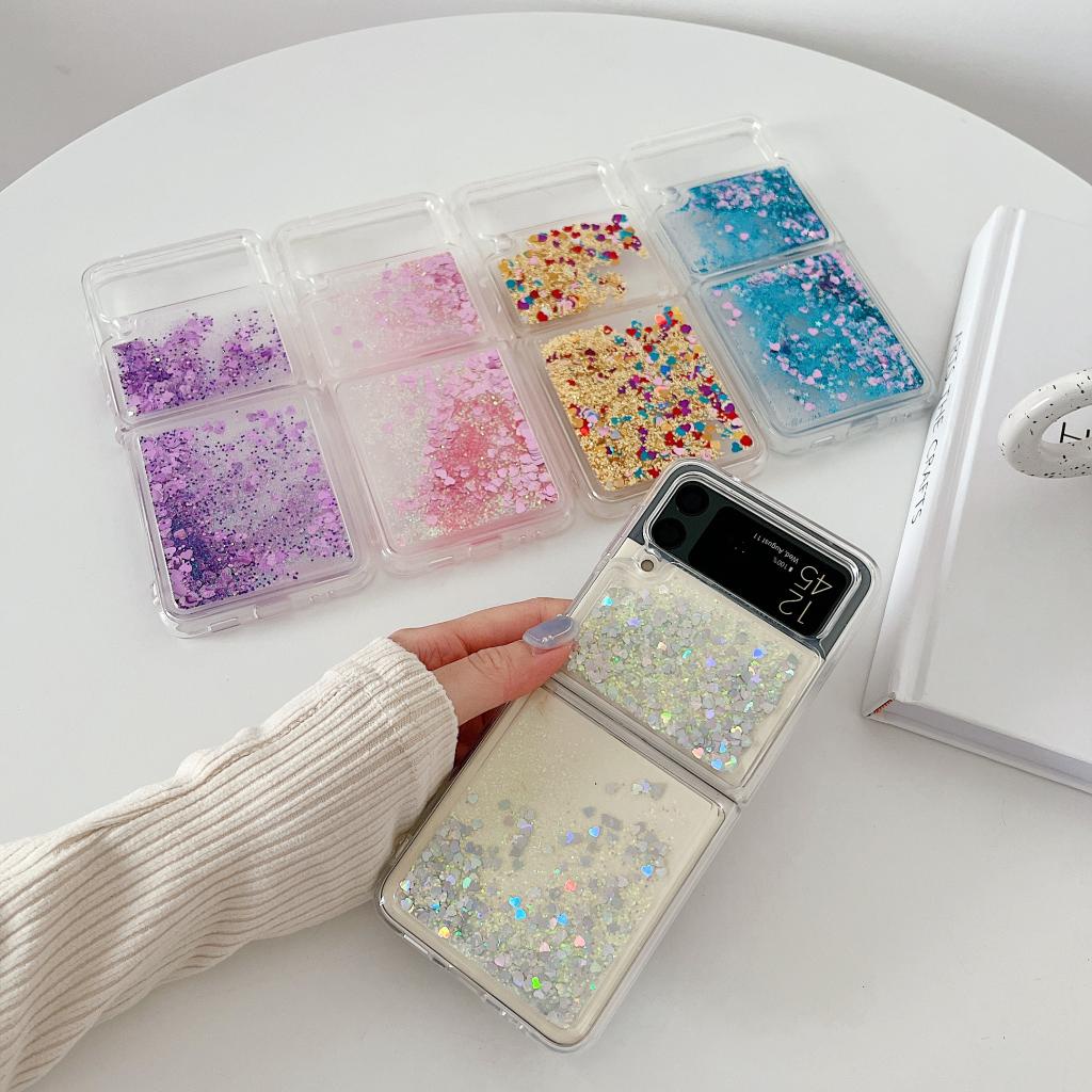 Cases, Covers, & Skins 138 บาท เคสโทรศัพท์มือถือ แบบฝาพับ ลายกลิตเตอร์ แฟชั่น สําหรับ Samsung Z Flip4 Z Flip3 Z Flip2 Z Mobile & Gadgets