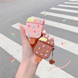 🍦🍓🌤เคสสำหรับ AirPods case รุ่น Gen1,2,Pro เคสแอร์พอดไอติมช๊อกโกแลต  ไอติมสตอเบอรี่ (i9s,i11,i12 ใส่ได้ค่ะ)