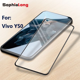 Vivo Y50 Y30 creen ฟิล์มกระจกนิรภัยป้องกันรอย hd สีดําสําหรับ vivo y50 y 50 30