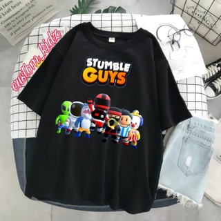 เสื้อยืด ผ้าฝ้าย พรีเมี่ยม ลาย Stumble guys สําหรับเด็กทุกเพศ