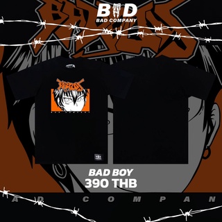 เสื้อยืดสกรีน BAD BOY •Freesize:อก44-ยาว30" •cotton comb100% (ทอพิเศษ ไม่มีตะเข็บข้าง)BAD COMPANY