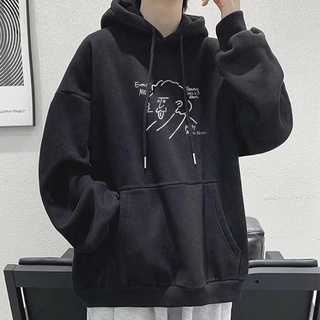 Hoodie【M-8Xl】เสื้อกันหนาวแขนยาวมีฮู้ดพิมพ์ลายการ์ตูนอนิเมะสไตล์ฮิปฮอปสไตล์ญี่ปุ่นสําหรับผู้ชาย