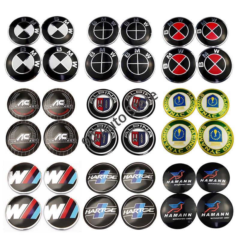 สติกเกอร์ติดดุมล้อรถยนต์ ลายโลโก้ยี่ห้อรถยนต์ สำหรับ BMW