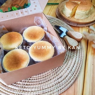 มินิชีสเค้กคีโต mini cheese cake KETO เบาหวาน,เด็กแพ้กลูเตน ทานได้