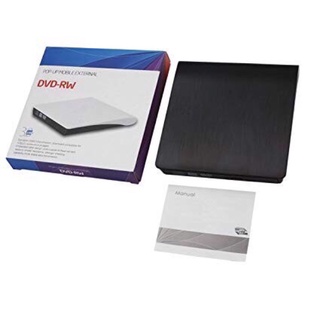 USB 3.0 DVD-RW External Slim Writer / Burner / rewriter / CD Rom Drive แบบพกพา อ่านเขียน Play &amp; Play (มีดำยังเดียว)