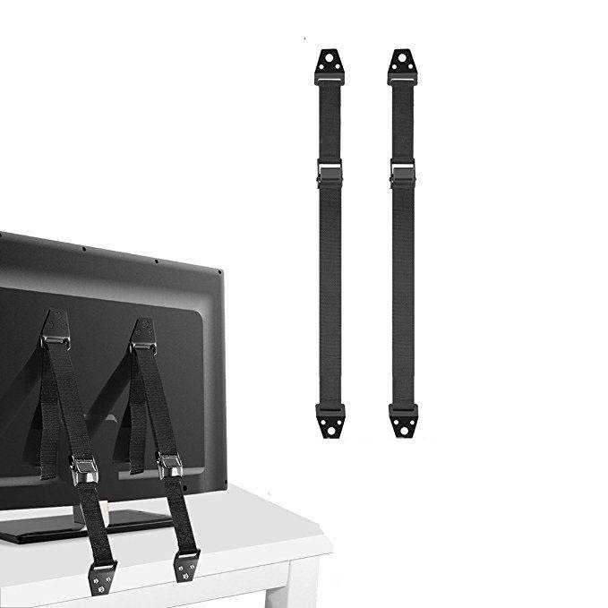 2 Pcs Furniture And Tv Anti Tip Straps Safety Wall Anchors For