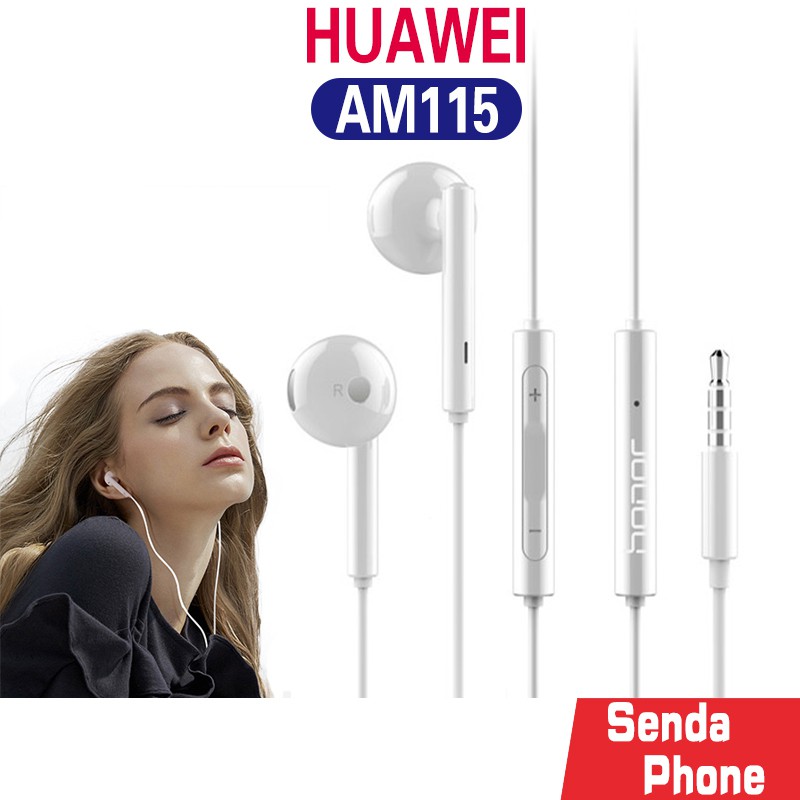 หูฟังมีสาย huawei เสียงดี AM115 Small Talk huawei earphone หัวเว่ย คุณภาพดี รับประกันร้าน