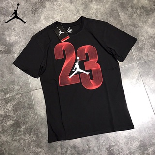 แอร์จอร์แดนเลขที่ เสื้อยืดแขนสั้น ผ้าฝ้าย พิมพ์ลายบาสเก็ตบอล Flying Man 23 สําหรับผู้ชาย