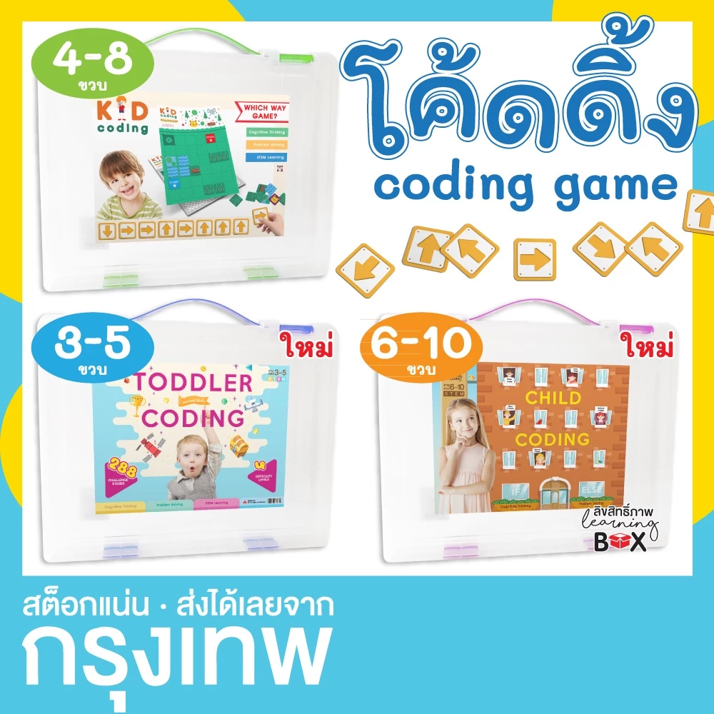 เกมโค้ดดิ้ง ฝึกทักษะพื้นฐานทางคอมพิวเตอร์ แนวทางไปสู่นักเขียนโปรแกรม Kid Toddler Child Coding KP