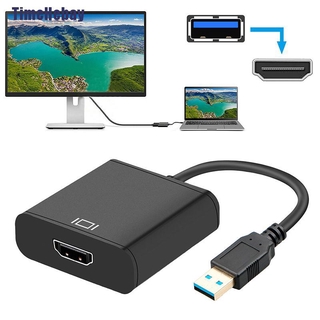 【THB】สายแปลงอะแดปเตอร์เสียงวิดีโอ Usb 3.0 เป็น HDMI สําหรับ Windows 7 8 10