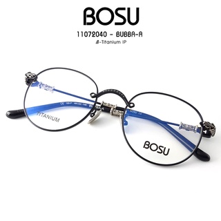 กรอบแว่นตา  BOSU  รุ่น 11072040 สีดำ วัสดุ Titanium น้ำหนักเบา ใส่สบาย