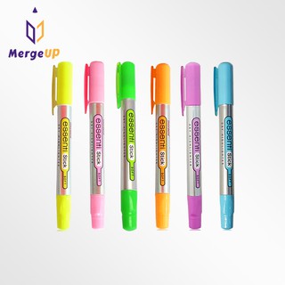 ปากกาเน้นข้อความ โมนามิ Monami ชนิดเจล Essenti Stick Soft ปากกาสี