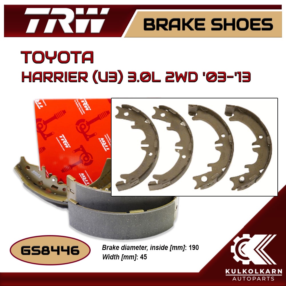 ก้ามเบรคหลัง TRW สำหรับ HARRIER (U3) 3.0L 2WD '03-'13 (GS8446)