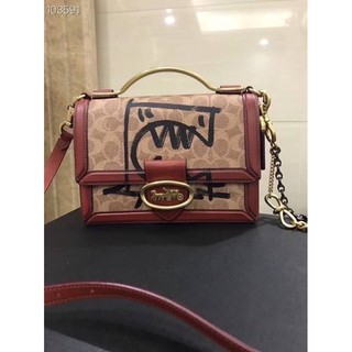 Coach Riley Top Handle 22 In Signature Canvas With Rexy Bag