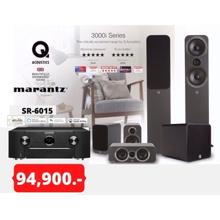 Marantz SR-6015 + Q Acoustics 3000i Series 3050i + 3020i + 3090ci + QB-12 (BLACK)