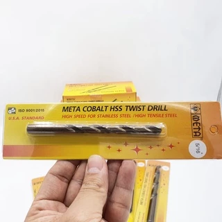 META ดอกสว่านโคบอลต์ มีให้เลือกหลายขนาด 1 ชิ้น SUPER ไฮสปีด 1/64" ถึง 7/32" ดอกสว่านเจาะสแตนเลส