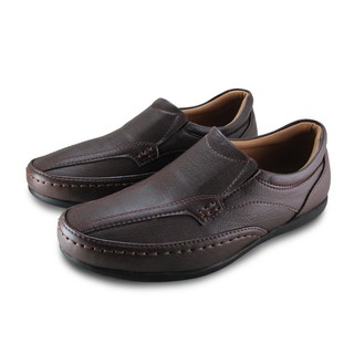 FREEWOOD CASUAL SHOES รองเท้าหนัง รุ่น 79-614  สีน้ำตาล / สีดำ (BROWN / BLACK)