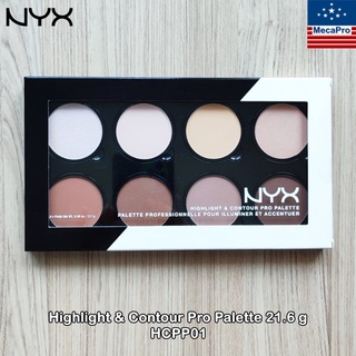 NYX® Highlight &amp; Contour Pro Palette 2.7g นิกซ์ ไฮไลท์ แอนด์ คอนทัวร์ โปร พาเลต #HCPP01